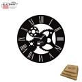 Roman Gear Wooden Clock |Fancy wall Clocks for rooms decoration | Blazonry Decor. 