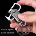 Keep Working Fidget Cube Keychain Car Key Holder 360-degree Rotating Keyring Zinc Ally Bottle Opener. 