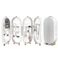 Foldable Earring Holder Jewelry Organizer Box with Mirror, 4-Layer Dustproof Earring Necklace Display Stand Jewelry Box with 153 Holes for Women and Girls, Gifts for. 