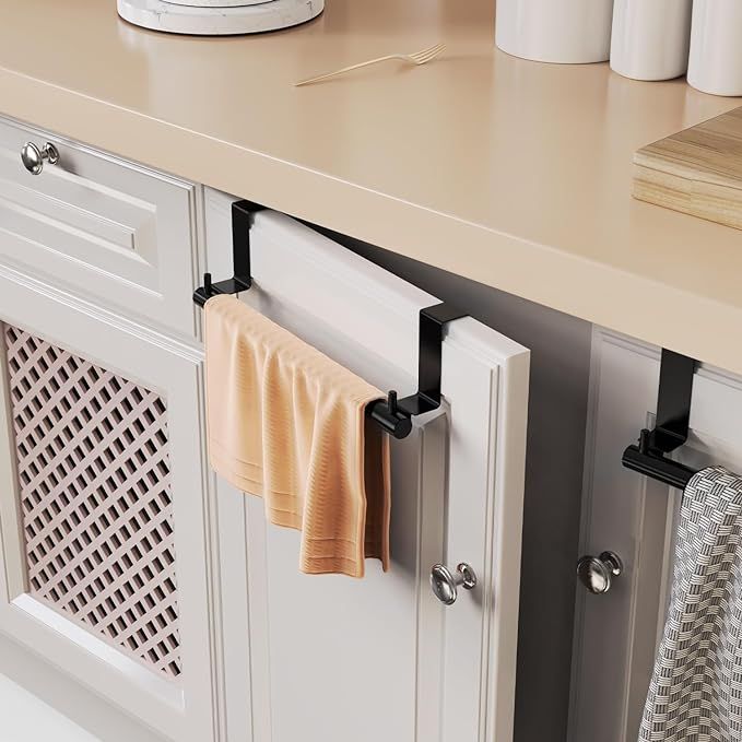 Premium Stainless Steel Over-the-Cabinet Door Towel Rack  High-Quality Space Saver for Kitchen & Bathroom