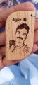 Customized Laser engraving Wooden Keychain with Photo and Name. 
