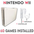 Nintendo Wii with 2 Controllers and 60 games refurbished - Customized. 