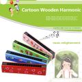 SEASUN Toys Harmonica For Kids Children Music Instrument 16 Holes Musical Educational Toy Wooden Cover. 
