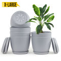 Enhance Your Space with Fast Forward Extra Large Plant Pots – Perfect Home Decor for Indoor and Outdoor Planters with Drainage - Explore Multi-Packs of Plastic Planters for Cactus and Succulents in Six Vibrant Colors. 