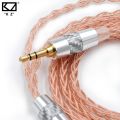 KZ 90-6 ZSX/ZAX/ZAS/ZES/ZS10 Pro/ZEX Pro/ZSN Pro Earphone Wire OFC Oxygen-Free Copper Upgrade Cable 0.75MM 3.5MM Headphone Cord. 