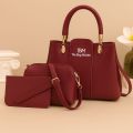 Three Piece Premium Quality Luxury Ladies Hand Bags For Girls Top Handle Bag Large Capacity Shoulder Bag. 
