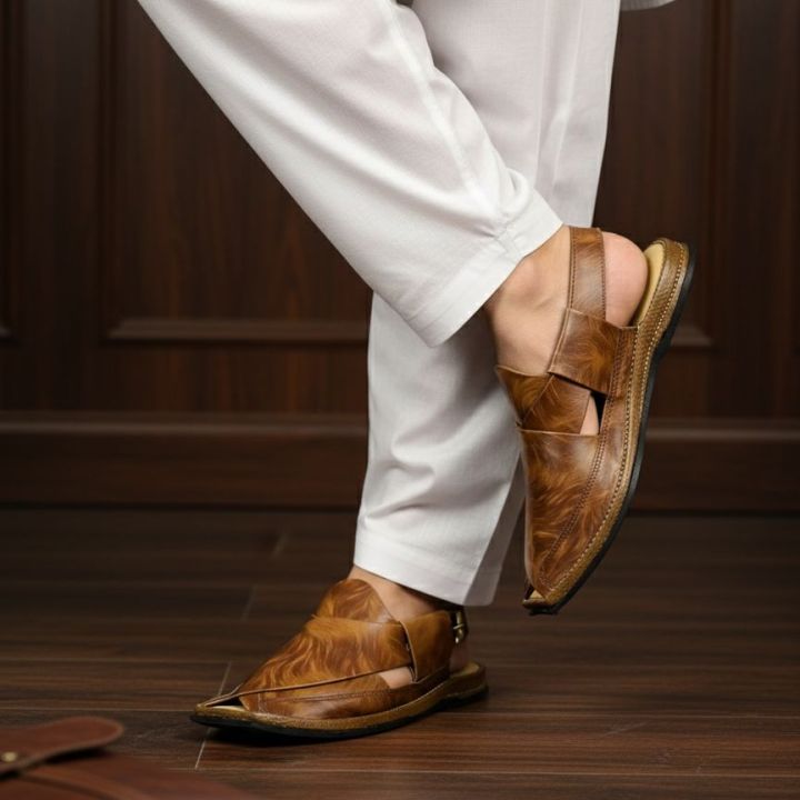 Handmade%20Peshawari%20Chappal%20for%20Men%20%E2%80%93%20Genuine%20Leather%20%E2%80%93%20Khan%20Khel%20Wear%20%E2%80%93%20Traditional%20Pakistani%20Footwear%20%7C%20Wedding%20&%20Casual%20Wear%20%7C%20Khan%20Khel%20Wear%20-%20Image%202