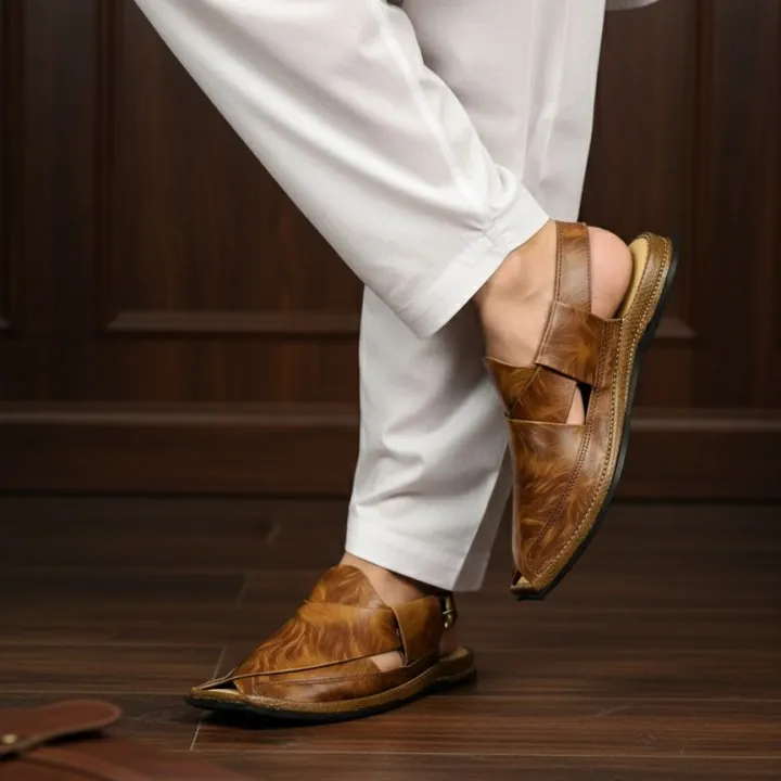 Handmade%20Peshawari%20Chappal%20for%20Men%20%E2%80%93%20Genuine%20Leather%20%E2%80%93%20Khan%20Khel%20Wear%20%E2%80%93%20Traditional%20Pakistani%20Footwear%20%7C%20Wedding%20&%20Casual%20Wear%20%7C%20Khan%20Khel%20Wear%20-%20Image%202