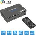 EZCOO HDMI Switcher Audio Extractor 2.0 Switch 4x1 4K 60Hz HDR Dolby Vision SPDIF 5.1CH + Stereo 2.1CH HDCP 2.2, 18 Gbps. 