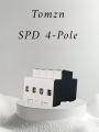 TOMZN AC SPD Din rail 4P 420V 40KA House Lightning Surge Protector Protect Protective Low-voltage Arrester Device. 