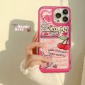 Cute Cartoon Pink Girl Phone Case For iPhone 15 14 13 12 11 Pro Max Mini X XR XS 8 7 Plus SE3 Soft Shockproof Bumper Clear Cover. 