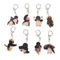 Pinguin Cute Cartoon Acrylic Doll Keychain Kawaii Toy Backpack Pendant Schoolbag Decoration Funny Key Ring Gift Eatop. 