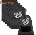 Pack of 12 - Travel Shoes Storage bag with clear window non-woven with PVC Bag. 