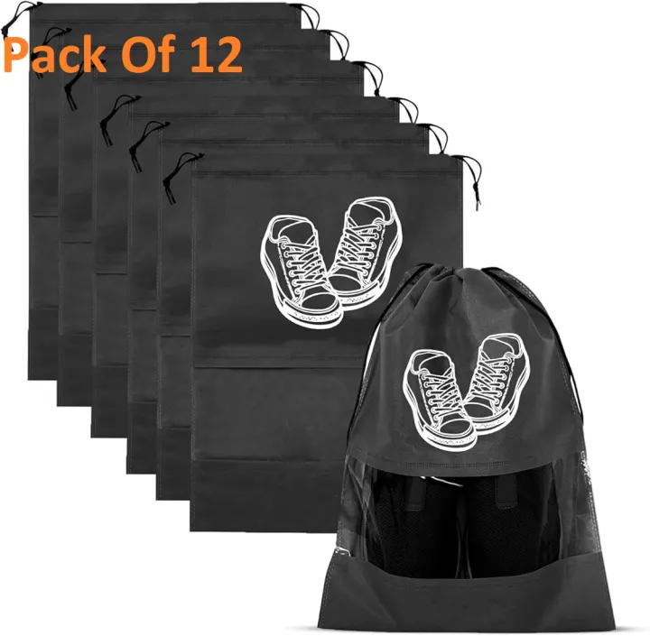 Pack%20of%2012%20-%20Travel%20Shoes%20Storage%20bag%20with%20clear%20window%20non-woven%20with%20PVC%20Bag%20-%20Image%209