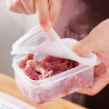 Frozen Meat Storage Box Portable Refrigerator Fruit Vegetable Fresh-Keeping Organizer Box Transparent Cheese Container Kitchen. 