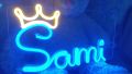 Any Customized NEON Sign Plate - Name Plate - 4 Letters Alphabets - best gift for friends and family. 
