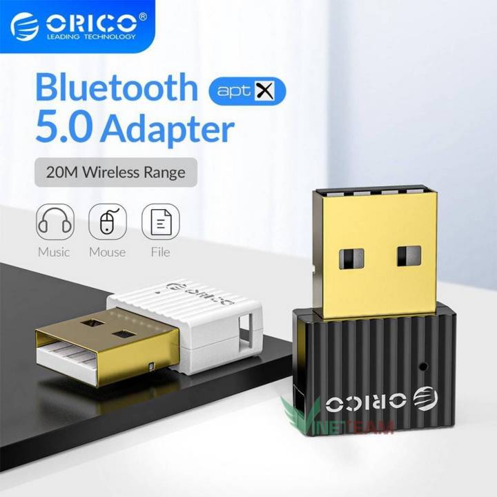 Orico BTA-508 Bluetooth 5.0 Dongle Adapter Mini USB Adapter Wireless Portable Audio Receiver Transmitter Adapter for PC