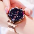 Women Magnetic Watch Starry Sky Luxury Fashion Watch Magnetic Strip - For College/Office Girls Ladies Magnet Chain Watch. 