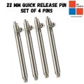 4pcs 18mm, 20mm, 22mm, 23mm, 24mm Stainless Steel 1.5mm Diameter Quick Release Spring Bars Smart Pins Smart Watch Pins Watch Band Pins. 