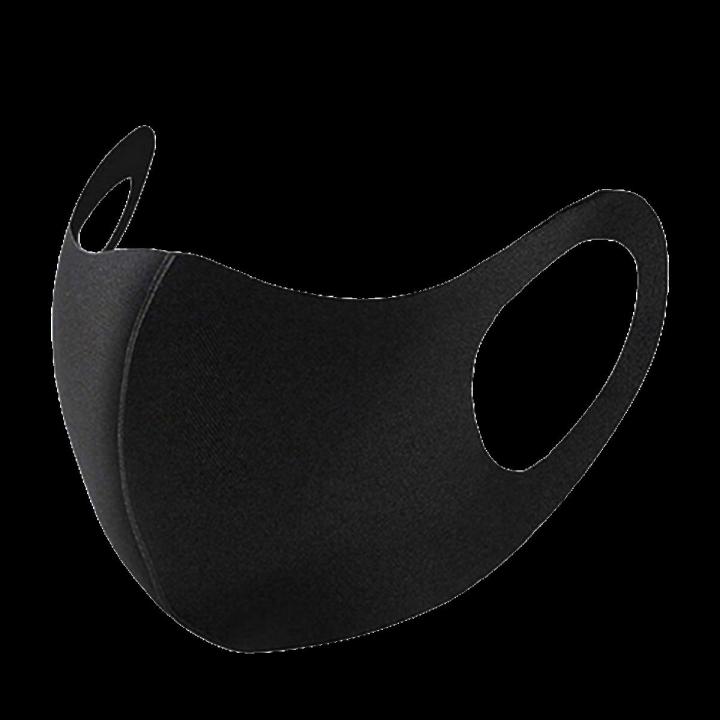 Unisex Reusable 3D Shape Soft Fashion Cotton Spandex Plain Anti Dust Comfortable Face Covering Washable Black Mouth Cover