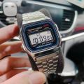 F91W Steel Strap Men Watch Vintage LED Digital Sports Watches For Women Electronic Wrist Band Clock Ladies Valentine's Day Gift. 