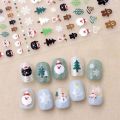 Snowman Women Snowflake Santa Claus Manicure Accessories Cartoon Cat Cartoon Nail Stickers Bears Nail Decals Christmas Nail Stickers Nail Art Decorations. 