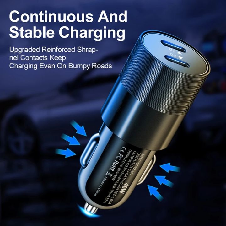 Car%20Charger%20For%20Cigarette%20Lighter%20PD%20Type%20C%20Fast%20Charging%205V3A%20Dual%20USB%20Mobile%20Phone%20Power%20Adapter%20For%20Iphone%2013%20Pro%20Max%20Samsung%20-%20Image%204