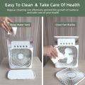 Mini Air Cooler - Portable Air Conditioner Fan | USB Evaporative Cooler & Humidifier | Personal Space Cooling Fan for Home, Office & Desk. 