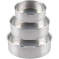 cakepan cake mold set 3 pieces silver color 6,7,8 inches cakepan silver color. 