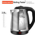 Electric Kettle 2.0 Liter  - stainless steel body - automatic instant heating- high quality - kettle for tea - for Daily Kitchen Use - Hot Water Kettle Elegant Design. 