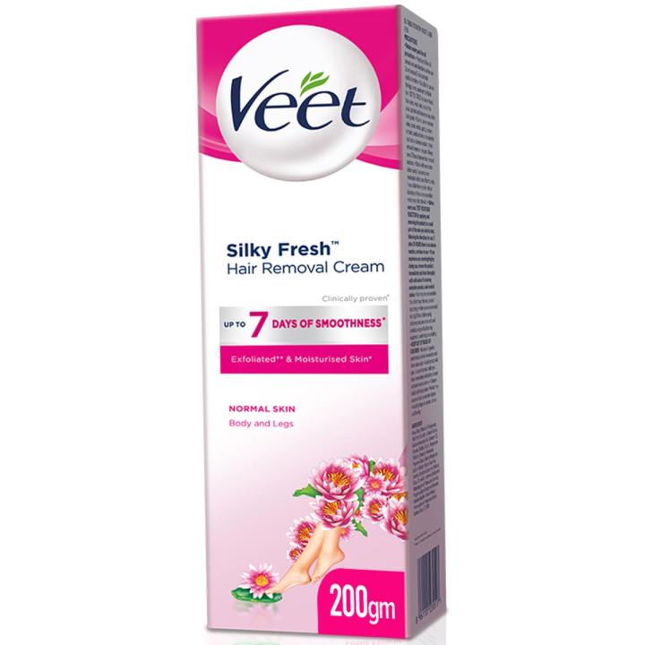 Veet Silky Fresh Hair Removal Cream for Normal Skin with Moisturizing Lotus Flower Extract 200gm
