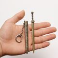 Weapon Model Ancient Mini Sword KeyChain Zinc Alloy 12cm Weapon Key Chain Cute Scabbard Key Ring Women. 