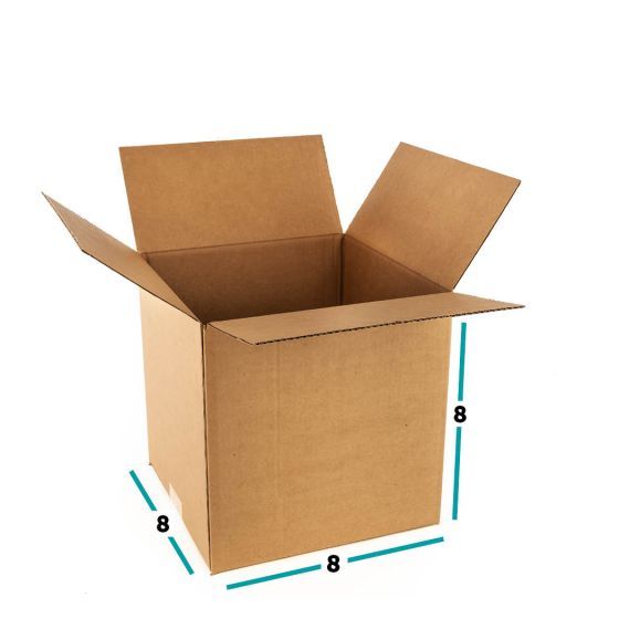 Bundle%20of%2010%20or%2020%20Boxes%208%20x%208%20x%208%20inch%203%20ply%20Corrugated%20Carton%20Packaging%20Material%208x8x8%20-%20Image%202