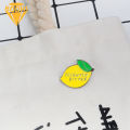 Cute Slightly Bitter Lemon Enamel Brooch Pin Backpack Hat Bag Accessory Badge. 