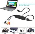 Easycap USB 2.0 Easy Cap Video TV DVD VHS DVR Capture Adapter Easier Cap USB Video Capture Device Support Windows 2000/Win Xp/Win Vista/Win 7/Win 8/ Win 10/ Win 11/ Mac-Book. 