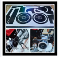 Engine Sticker Kit 70cc Universal Matt Black 16 Pcs Sticker Kit Waterproof With Size Vinyl Cut Stickers. 