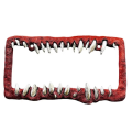 JAERBEE Car License Plate Frame Horror Teeth License Plate Bracket Car Supplies Front&Rear License Plate Exterior Accessories A. 
