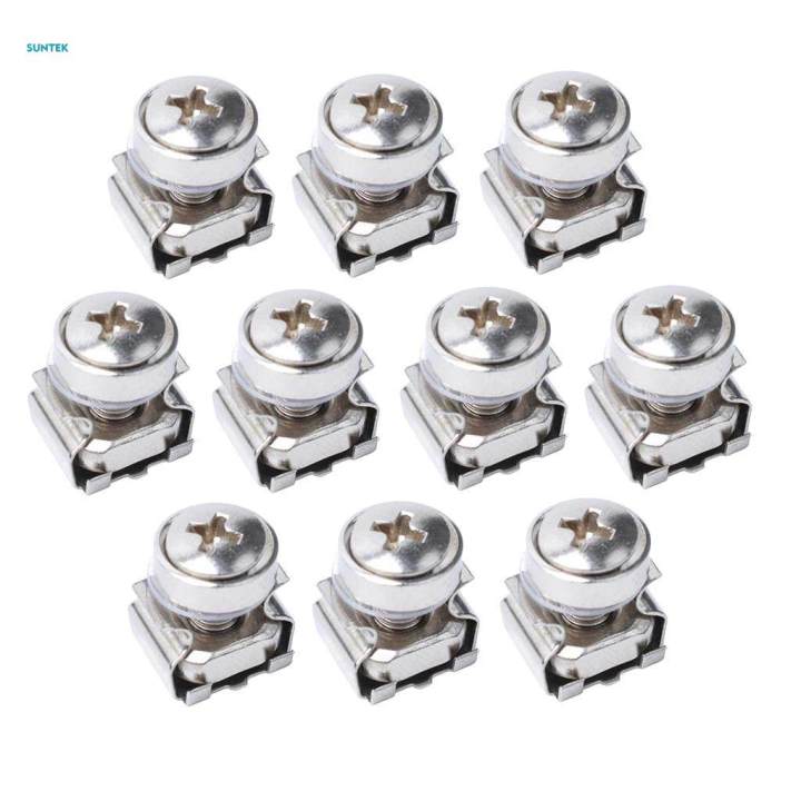 2x10%20Pack%20Lot%20-%20M5x16%20Rack%20Mount%20Cage%20Nuts%20&%20Screws%20w/%20Washers%20-%20Square%20Clips%20-%20Image%203