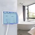 Waterproof Wall Socket Universal, White Cover Plate Panel Light Switch Box Cover Protector, Kids/Adults Protection. 