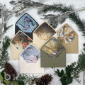 【yuliang shopping mall】5pcs/set Vintage Natural Style Animal Landscape Lined Envelope Socket Envelopes for Packing Shipping. 