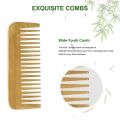 2X Thick Solid Wood Comb Wide Tooth Comb Portable Styling Massage Anti-Static Hair Comb Handleless Hairdressing Comb. 