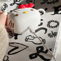 Rice Ball Buns KT for Apple AirPods pro Bluetooth Wireless Headphone Cover 1/2/3 Generation Cute Silicone Female OVERDOESETO. 
