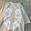 Angel Wings Personality Pattern Tshirt Men Women Hip Hop Quality T-Shirts Creativity O-Neck Tops Personality Quality T-Shirts. 