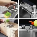 Kitchen Sink Liquid Soap Dispenser Pump Stainless Steel 350ML. 