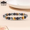Carat Purifying Faux Crystal Bracelet Unisex Agate Bracelet for Positive Energy Balance Multiple Colors Daily Wear Parties Couple Jewelry Reiki Healing Bracelet. 