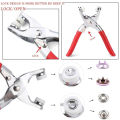 Metal Tich Button Clipper - Press Plier 9.5mm - Abaya Ring Metal Buttons Presser Machine Fastener Snap Buttons Kit - Tich Button Tool Kit. 