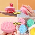 Shampoo Massager Brush Scalp Hair Scrubber with Soft Silicone Bristels For All Type Of Hairs Straight Curly Wet Dry For Men Women Children. 
