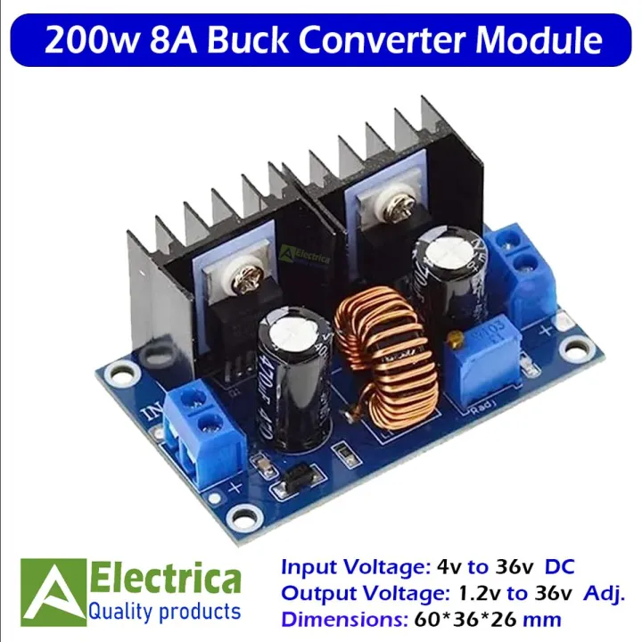 XL4016%20200w%208A%20Buck%20Converter%20Module%204-36V%20to%20Adjustable%201.25-36V%20DC-DC%20Step%20Down%20Module%20By%20Electrica%20-%20Image%202