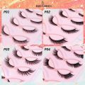 RED SIREN Cat Eye Lashes 5 Pairs Winged Wispy Natural False Eyelashes Makeup Fox Eye Faux Mink Eyelashes. 