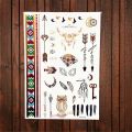 Leopard Print Tattoo Gold Metallic Wing Design Temporary Tattoo Sticker Women Body Art Waterproof Tatoo Decals AYS-125. 